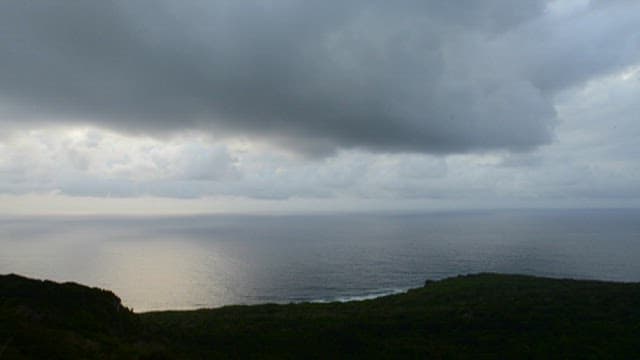 Overcast Skies Over a Tranquil Coastline