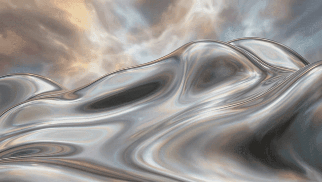 Reflective fluid surface