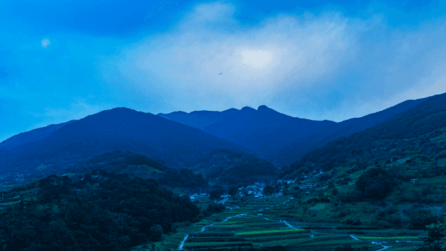 Mountain landscape with terraced fields