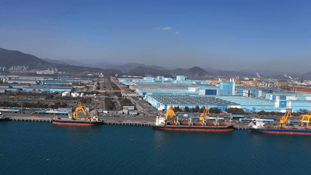 Large industrial complex by the sea