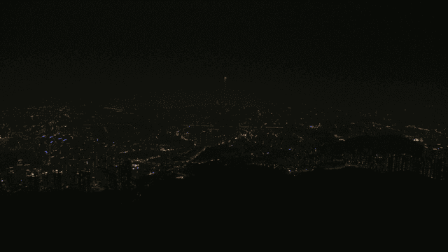 Vast city landscape at night