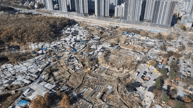 View of the slums of a modern city