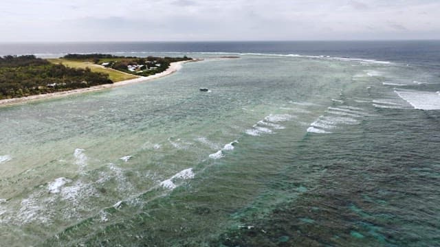 Aerial View of a Tropical Island