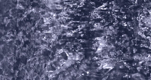 정교한 얼음 결정의 움직임