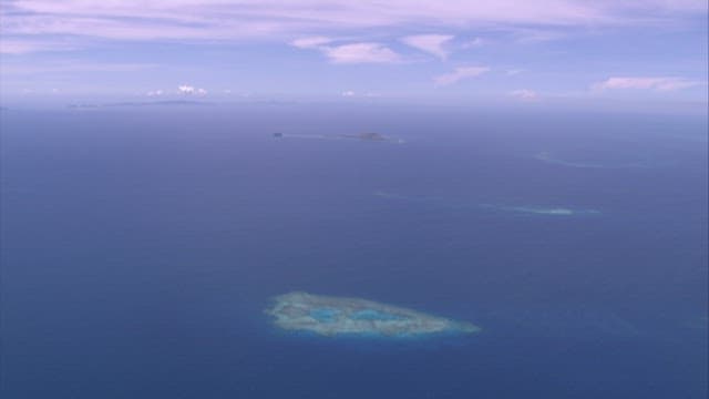 View of a Tropical Island and Reef