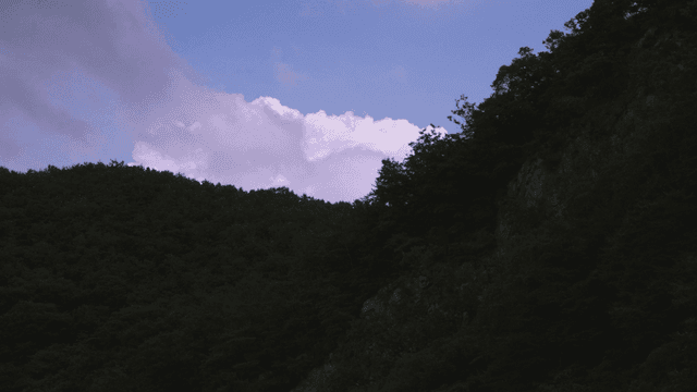 Mountain hill under clear sky