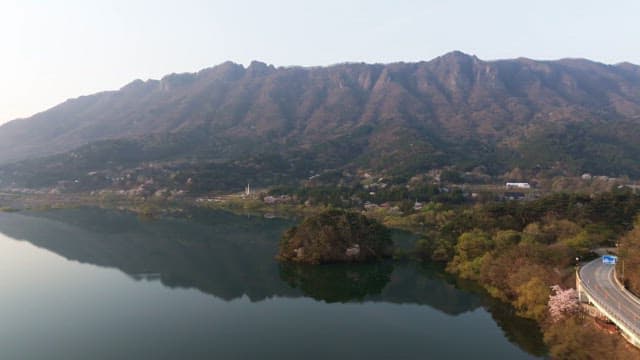 Serene mountain landscape with a lake