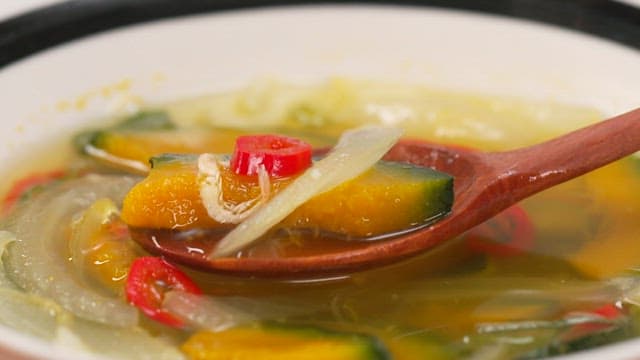 Spoonful of Soup with Sweet Pumpkin