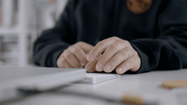 Hands typing on keyboard