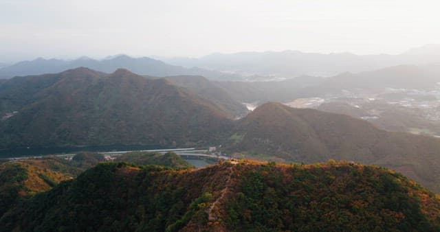 Twilight Over Serene Mountain Landscape