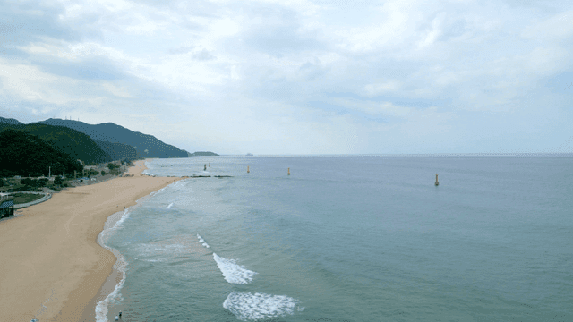 Serene beach with gentle waves