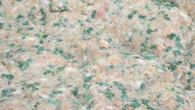 Mixture of ingredients for dumplings