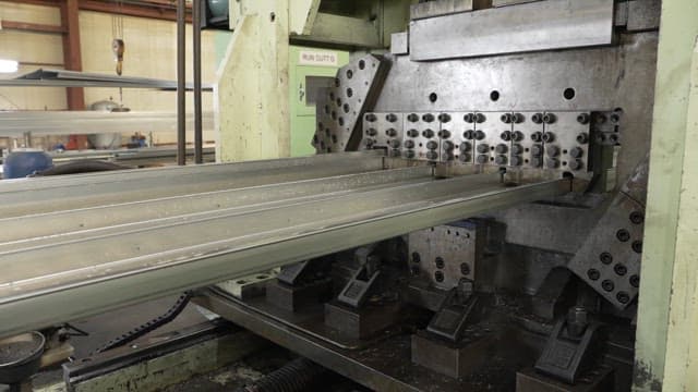 Metal sheets being processed in a factory