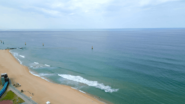 Serene beach with gentle waves