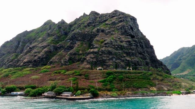 Sheer Cliffs and Mountains on the Coast