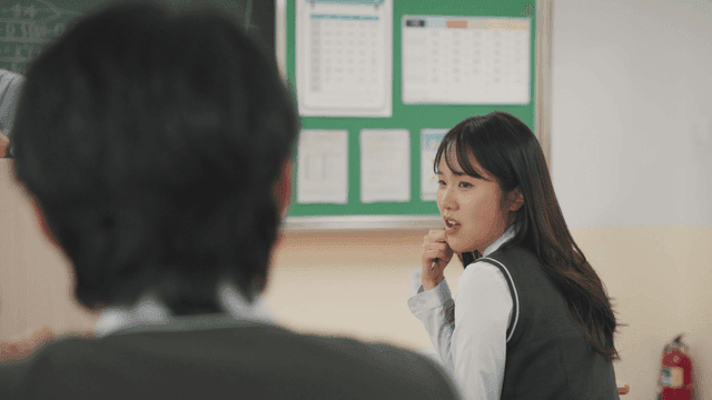 Students in a classroom during a lesson