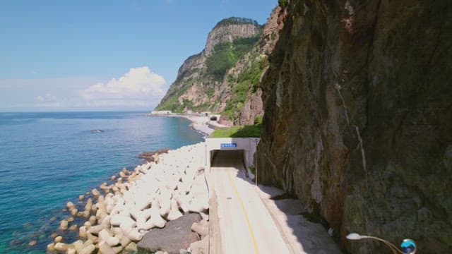 Coastal road with a scenic ocean view