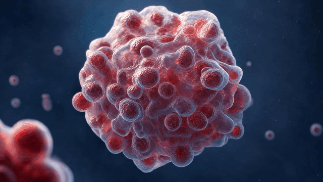 Detailed view of tumor cell structure