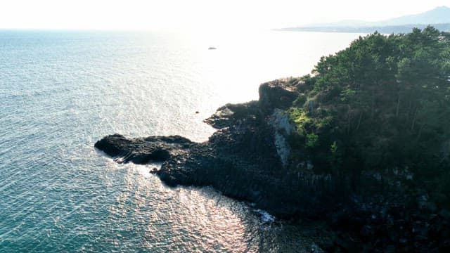 Rocky coastline with clear blue sea