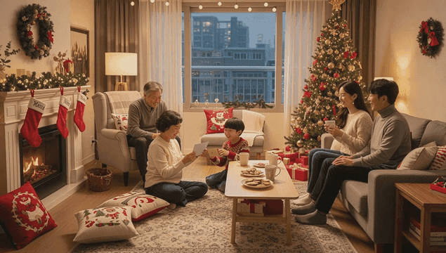 대가족이 함께 즐기는 크리스마스