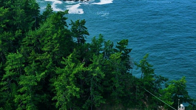 Coastal Landscape with Lighthouse and Rocks