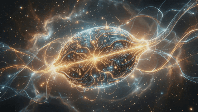 Glowing neural network in space