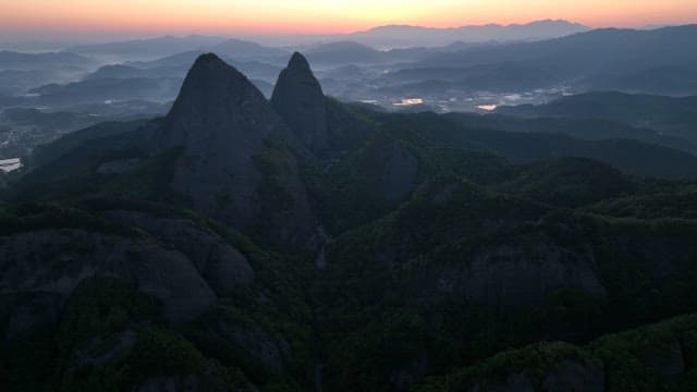 Dawning Sky and Majestic Mountains