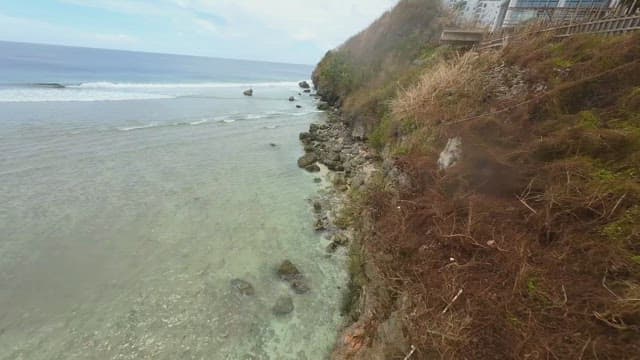 Rocky coastline with clear sea