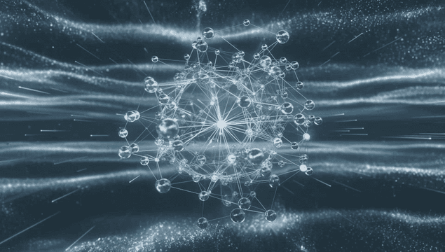 Complex network of interconnected spheres