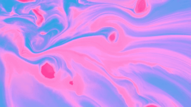 파란색과 핑크색 액체가 혼합되는 추상적인 패턴
