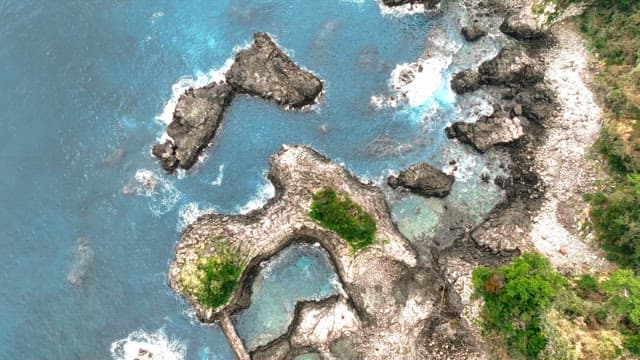 Rocky coastline with tidal pools