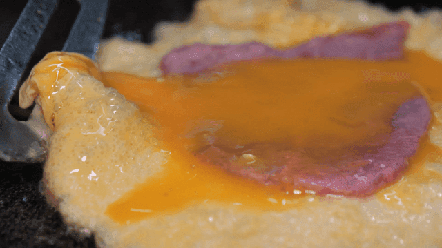 Korean beef jerky cooking in hot pan