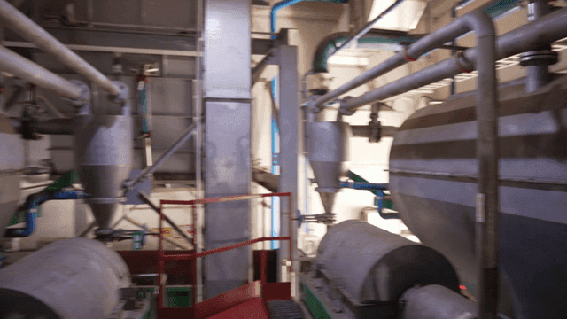 Industrial machinery inside a factory