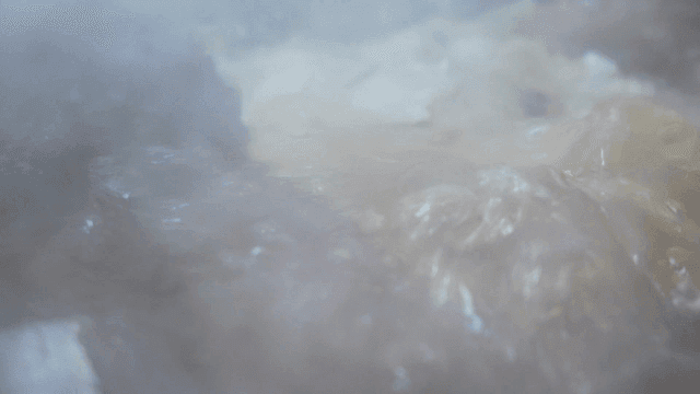 Boiling meat broth with ingredients