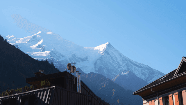 High snow-covered mountains