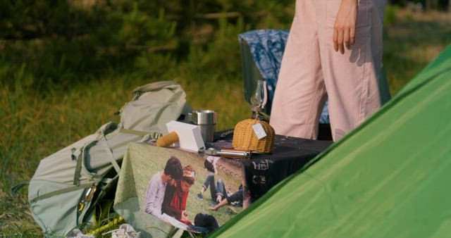 Various Props Packed for a Cozy Camping Trip