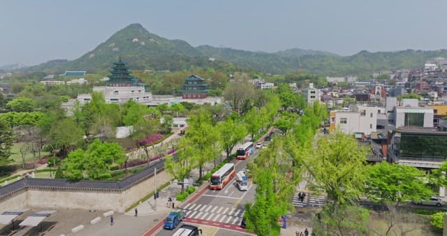전통 한국 건축물과 도시 풍경