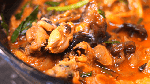Spicy Sundubu Jjamppong with Mushrooms and Seafood