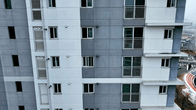 Facade of a modern apartment building