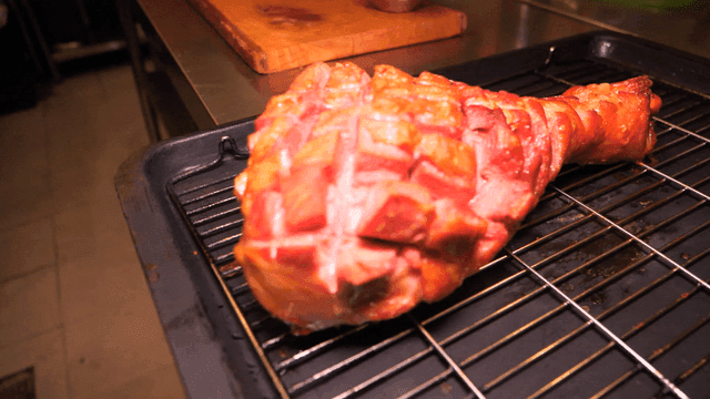 Roast turkey legs on cooling rack