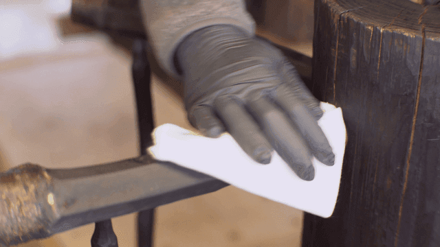 Polishing a wooden structure with care