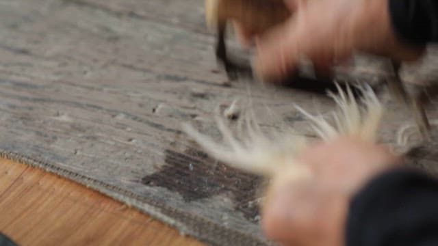 전통 삼베 직물 직조 과정