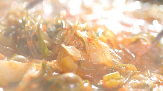 곱창전골 안에 있는 당면