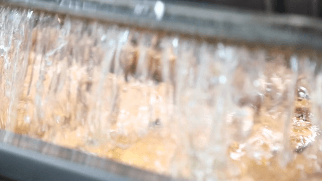 뜨거운 기름에 튀겨지는 꽈배기