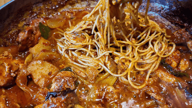 Spicy Jjagalbi with Chicken and Noodles