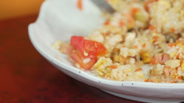 Close-up of Deliciously Cooked Fried Rice