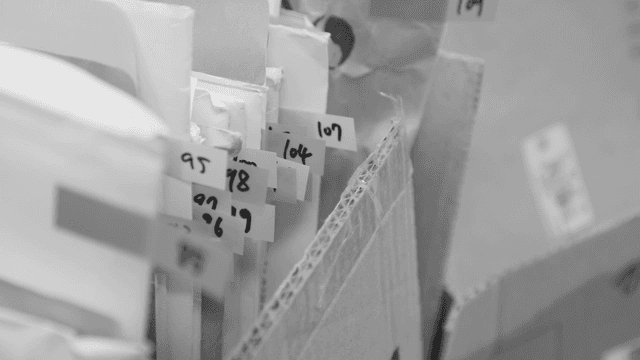 번호가 매겨진 탭이 있는 정리된 파일