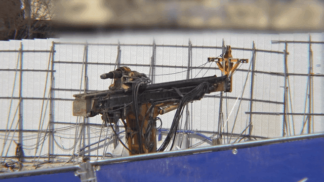 Construction site with machinery