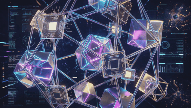 회로가 있는 다채로운 디지털 네트워크