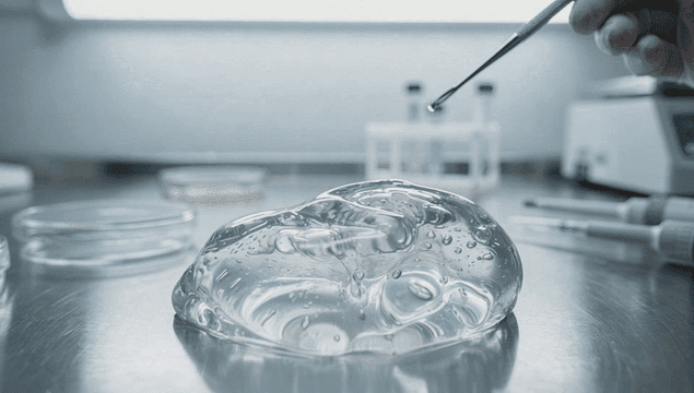 Laboratory experiment with a gel sample